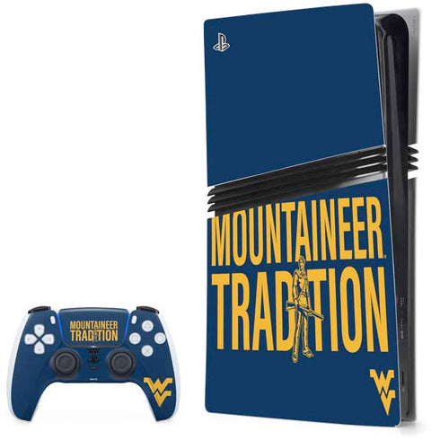West Virginia University Climb Higher PlayStation PS5 Skins