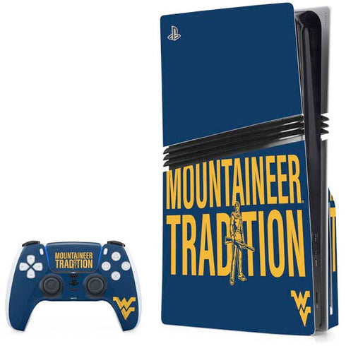 West Virginia University Climb Higher PS5 Pro Disk Bundle Skin