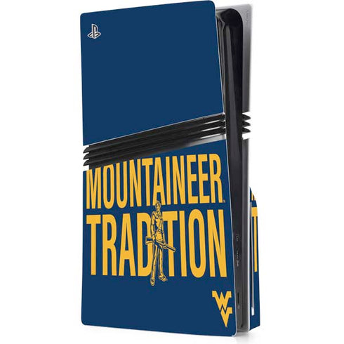 West Virginia University Climb Higher PS5 Pro Disk Console Skin