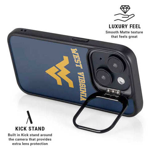 West Virginia University Est 1867 iPhone 15 Kickstand Case