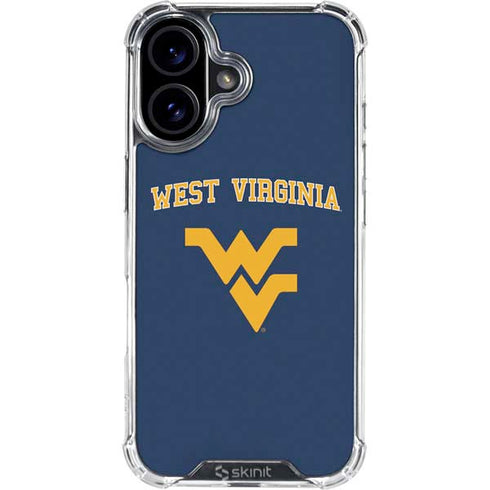 West Virginia University Est 1867 iPhone 16 Plus Clear Case