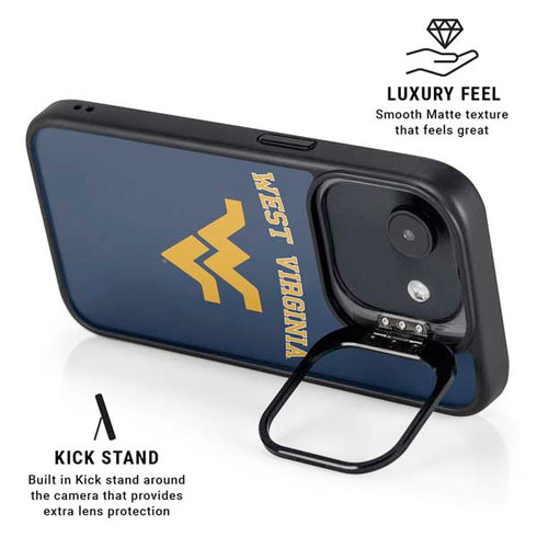 West Virginia University Est 1867 iPhone 16e Kickstand Case