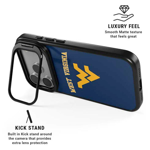 West Virginia University Est 1867 iPhone 17 Pro Max Kickstand Case