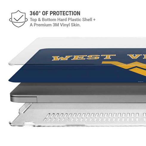 West Virginia University Est 1867 MacBook Pro 14in (2021-24) Case plus Skin