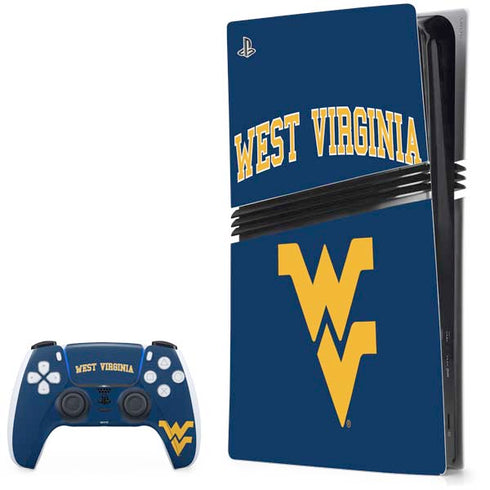 West Virginia University Est 1867 PS5 Pro Bundle Skin