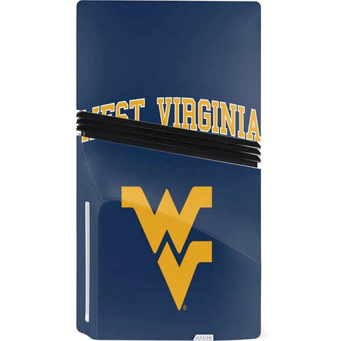 West Virginia University Est 1867 PS5 Pro Disk Console Skin