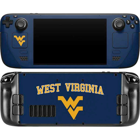 West Virginia University Est 1867 Steam Deck Handheld Gaming Computer OLED Skin
