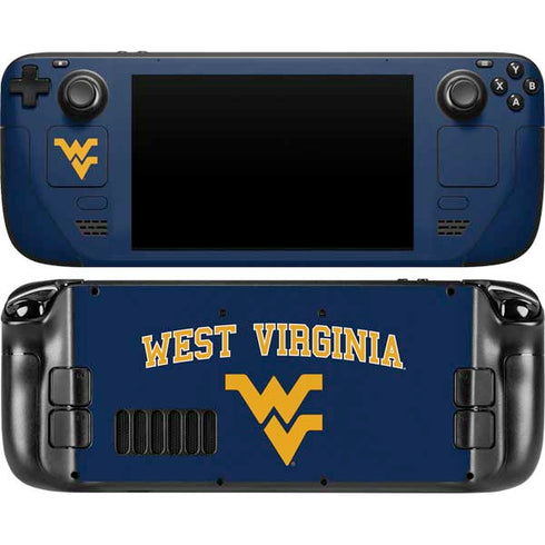 West Virginia University Est 1867 Steam Deck Handheld Gaming Computer Skin