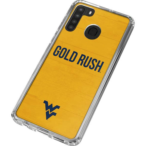 West Virginia University Mountaineers Galaxy A21 Clear Case