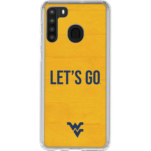 West Virginia University Mountaineers Galaxy A21 Clear Case