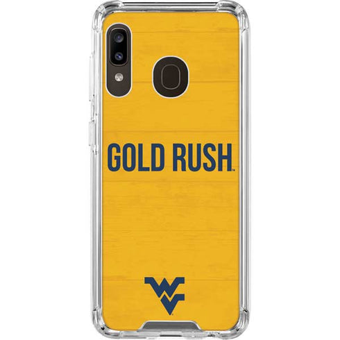West Virginia University Mountaineers Galaxy A30 Clear Case