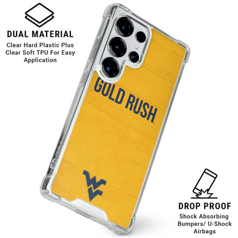 West Virginia University Mountaineers Galaxy S25 Ultra Clear Case