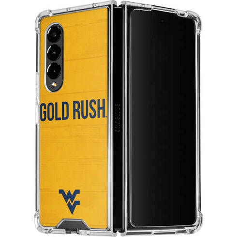 West Virginia University Mountaineers Galaxy Z Fold4 5G Clear Case