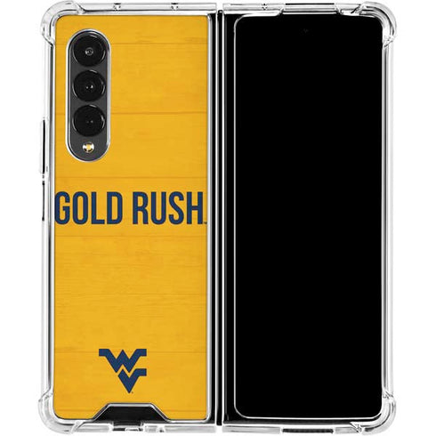 West Virginia University Mountaineers Galaxy Z Fold4 5G Clear Case