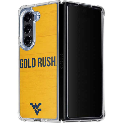 West Virginia University Mountaineers Galaxy Z Fold5 5G Clear Case