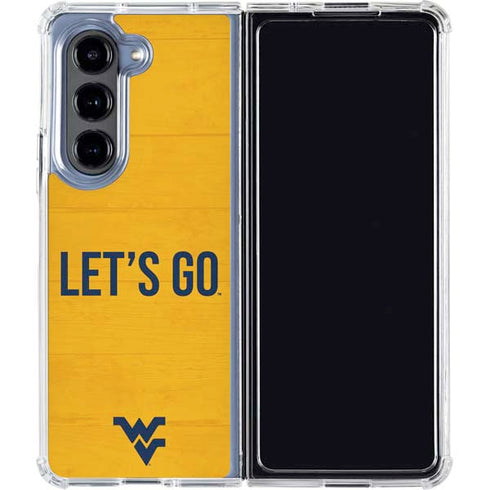 West Virginia University Mountaineers Galaxy Z Fold5 5G Clear Case
