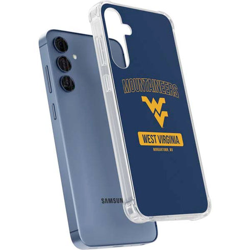 West Virginia University Mountaineers Logo Galaxy A55 5G Clear Case