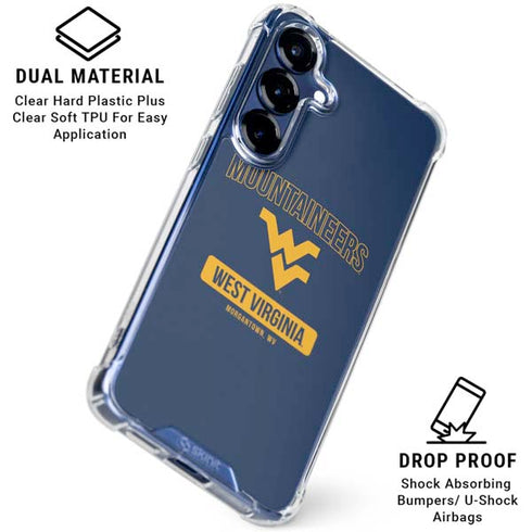 West Virginia University Mountaineers Logo Galaxy S25 Plus Clear Case