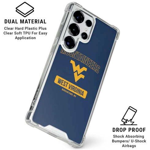 West Virginia University Mountaineers Logo Galaxy S25 Ultra Clear Case