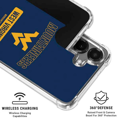 West Virginia University Mountaineers Logo Galaxy S26 Clear Case