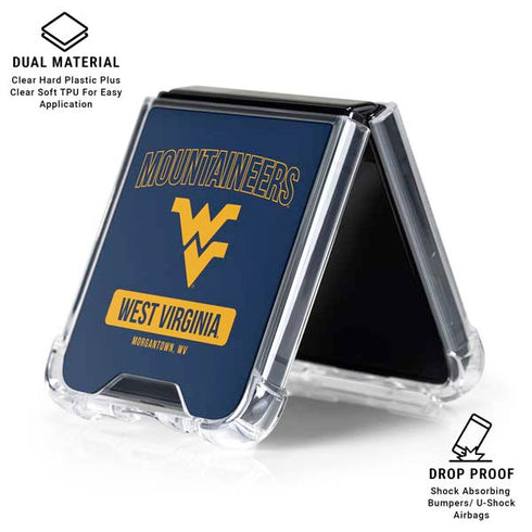 West Virginia University Mountaineers Logo Galaxy Z Flip7 Clear Case