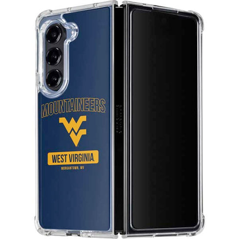 West Virginia University Mountaineers Logo Galaxy Z Fold5 5G Clear Case