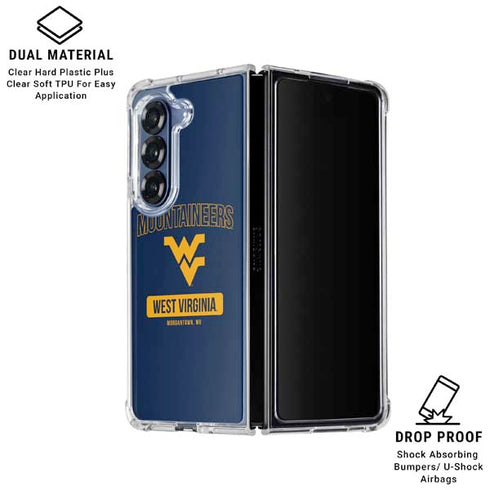 West Virginia University Mountaineers Logo Galaxy Z Fold6 Clear Case