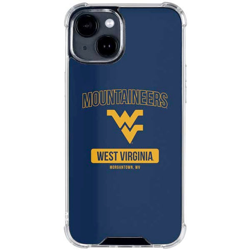 West Virginia University Mountaineers Logo iPhone 15 Clear Case