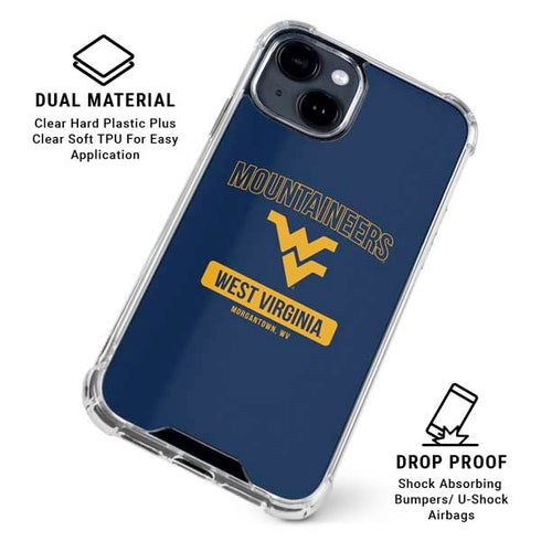 West Virginia University Mountaineers Logo iPhone 15 Clear Case