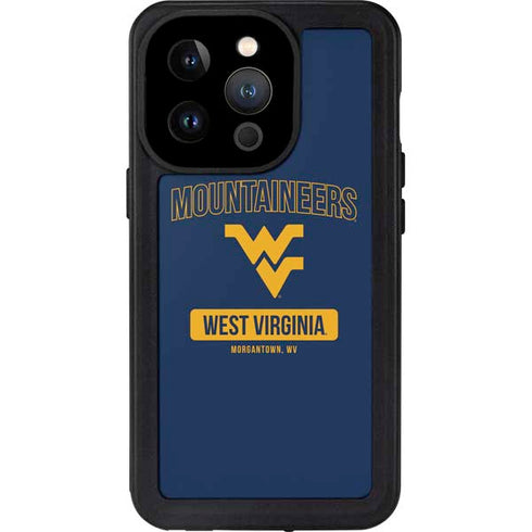 West Virginia University Mountaineers Logo iPhone 15 Pro Waterproof Case