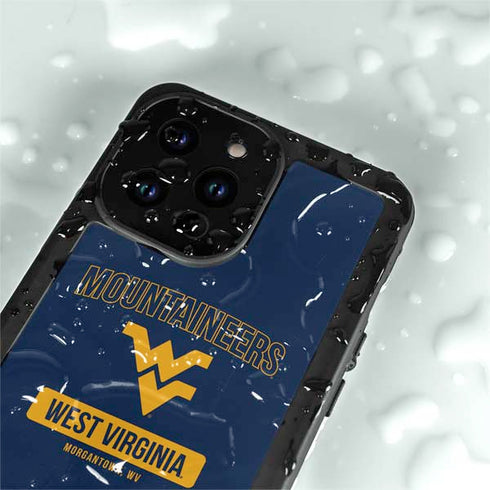 West Virginia University Mountaineers Logo iPhone 15 Pro Waterproof Case