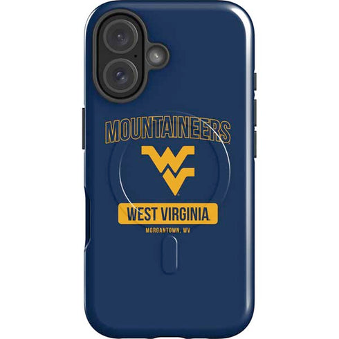 West Virginia University Mountaineers Logo iPhone 16 Magsafe Impact Case