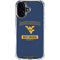 West Virginia University Mountaineers Logo iPhone 16 Plus Clear Case