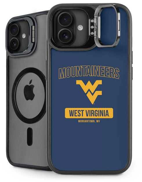 West Virginia University Mountaineers Logo iPhone 16 Plus Kickstand Case