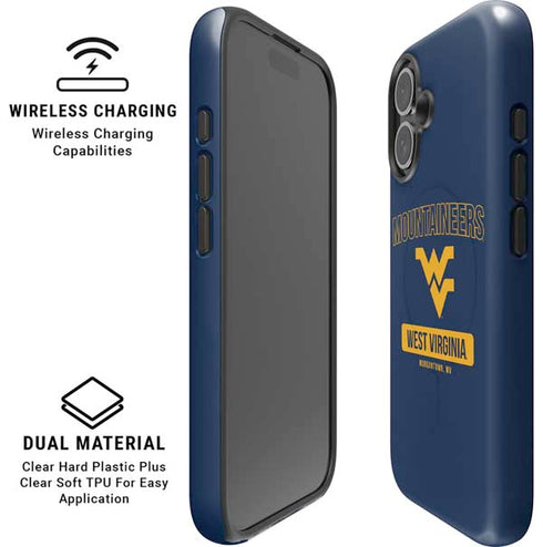 West Virginia University Mountaineers Logo iPhone 16 Plus Magsafe Impact Case