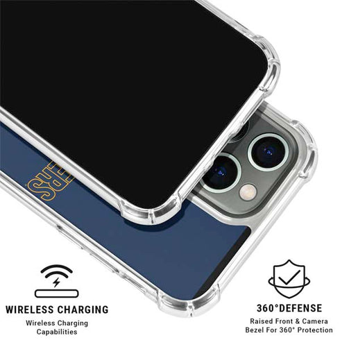 West Virginia University Mountaineers Logo iPhone 16 Pro Max Clear Case