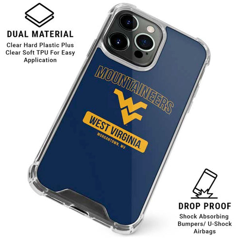 West Virginia University Mountaineers Logo iPhone 16 Pro Max Clear Case