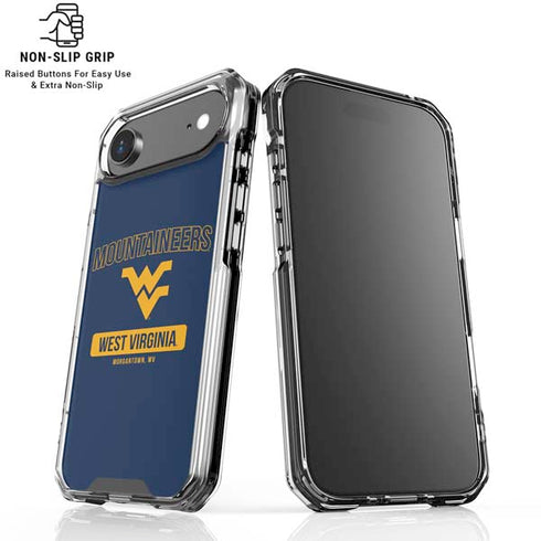 West Virginia University Mountaineers Logo iPhone 17 Air Clear Case