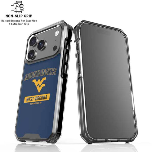 West Virginia University Mountaineers Logo iPhone 17 Pro Max Clear Case