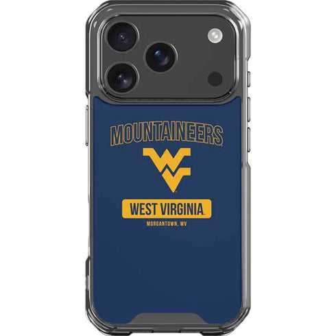 West Virginia University Mountaineers Logo iPhone 18 Pro Clear Case