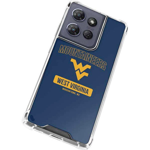 West Virginia University Mountaineers Logo Moto G 5G (2025) Clear Case