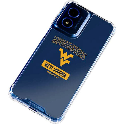 West Virginia University Mountaineers Logo Moto G 5G (2024) Clear Case