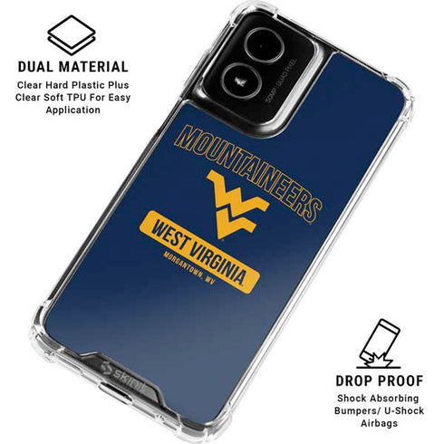 West Virginia University Mountaineers Logo Moto G Power 5G (2024) Clear Case