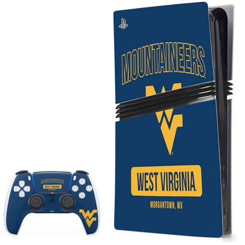 West Virginia University Mountaineers Logo PS5 Pro Bundle Skin