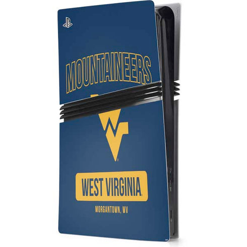 West Virginia University Mountaineers Logo PS5 Pro Console Skin