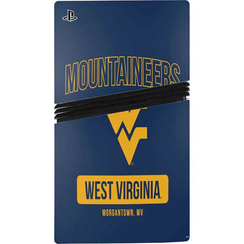 West Virginia University Mountaineers Logo PS5 Pro Console Skin