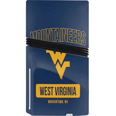 West Virginia University Mountaineers Logo PS5 Pro Disk Bundle Skin