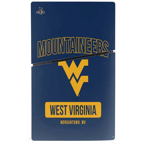 West Virginia University Mountaineers Logo PS5 Slim Digital Edition Console Skin
