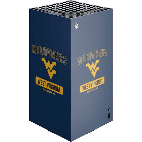 West Virginia University Mountaineers Logo XBox Series X Digital Edition Console Skin