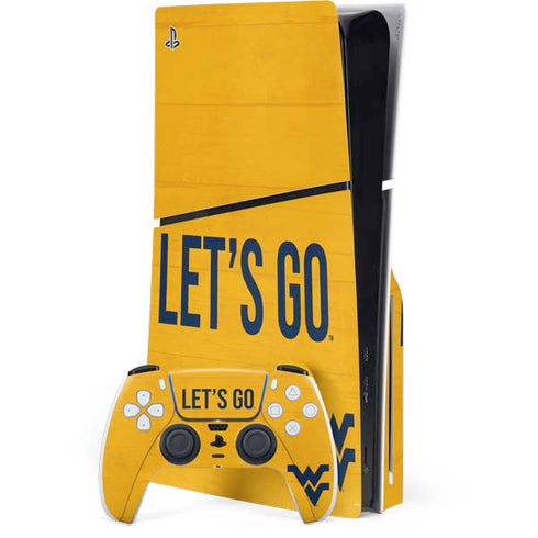 West Virginia University Mountaineers PS5 Slim Disk Bundle Skin
